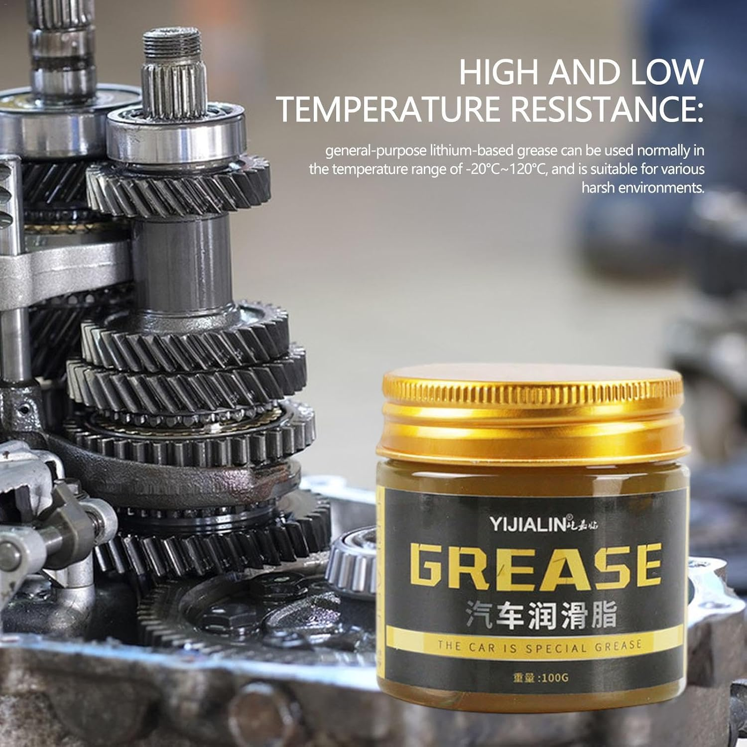 Marine Wheel Bearing Grease - 100G Mechanical Bearing Gear Lubricating Grease,Wear Resistant High Temp Wheel Bearing Grease for Vehicles, Tractors, Buses, Trucks image number 2