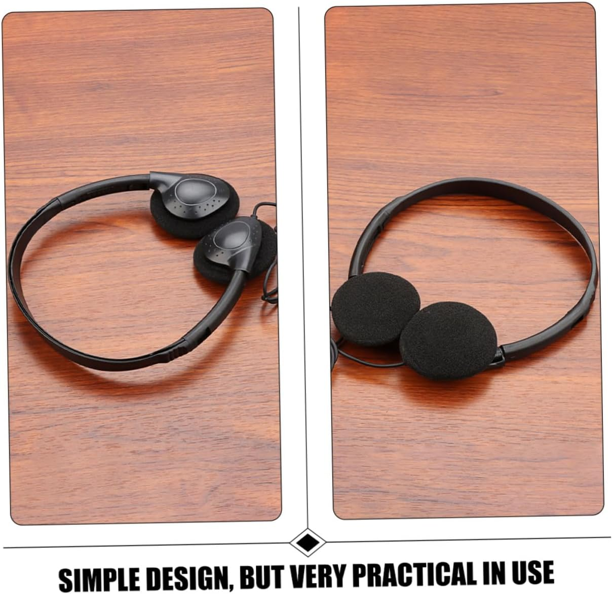 POPETPOP Stereo Gaming Headset Wired Head-Mounted Headphone with Noise Reduction for Pc and Tablet Pc, Comfortable Over-Ear Earphones in Black for Women and Gamers image number 3