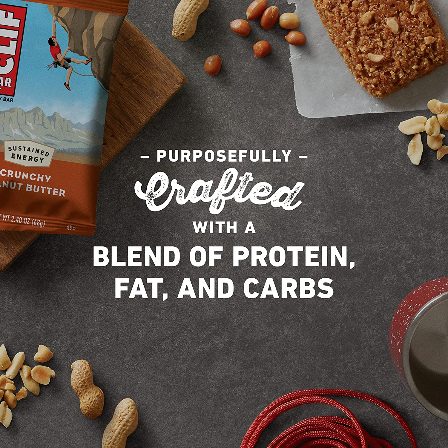 CLIF BAR - Crunchy Peanut Butter - Made with Organic Oats - Non-Gmo - Plant Based - Energy Bars - 68G. (12 Pack) image number 2