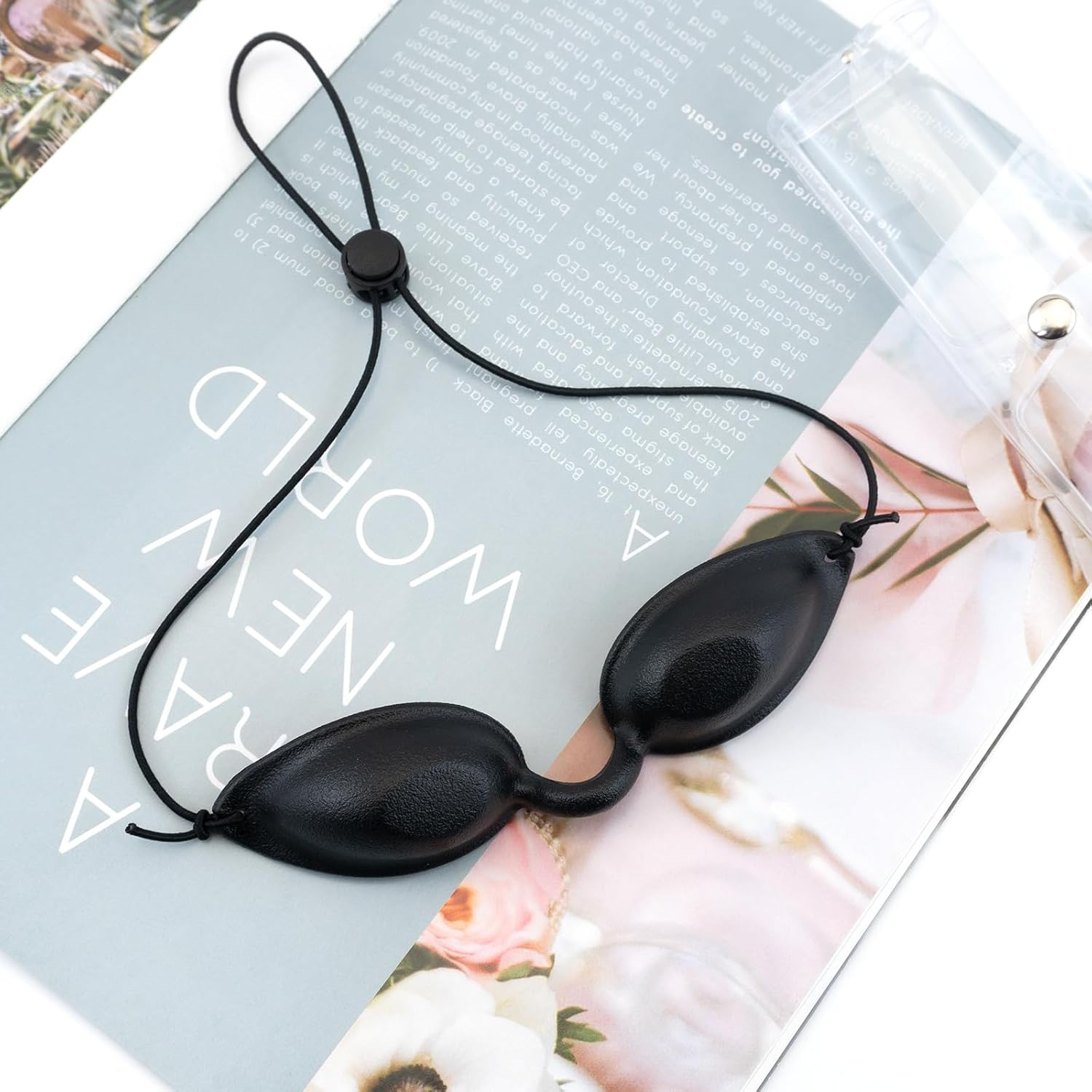 Glasses Goggles, Safety Tanning Goggles, Durable Eye Patch Light Protection Eyewear for UV Red Blue Light Eyepatch image number 4