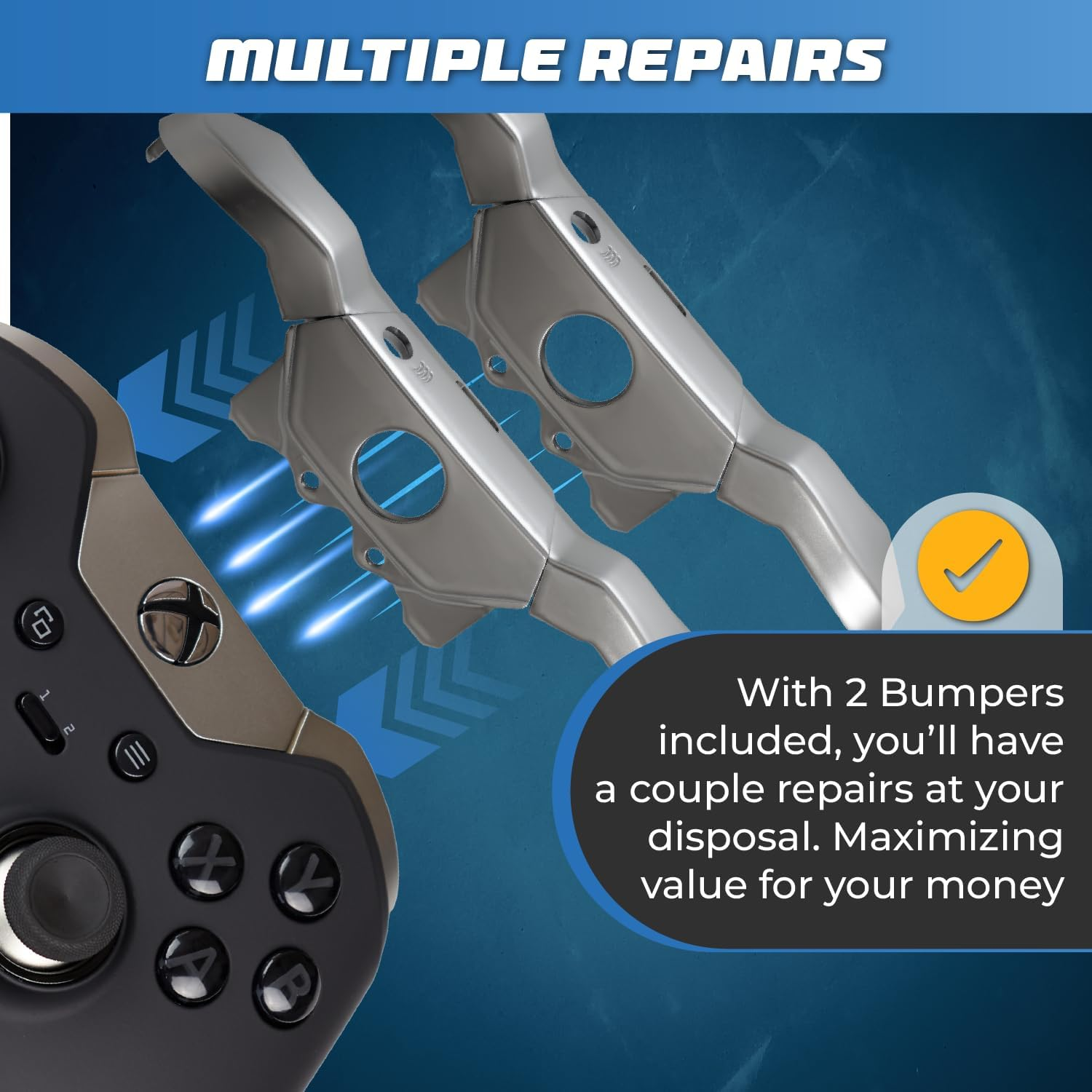 SOSS Gaming 2020 Upgraded Bumpers Replacement Kit - Ultra Durable Version - Comes with T6 T8 Screwdriver Repair and Fix - Compatible with Xbox One Elite Controller - LB RB Button Triggers Parts image number 5