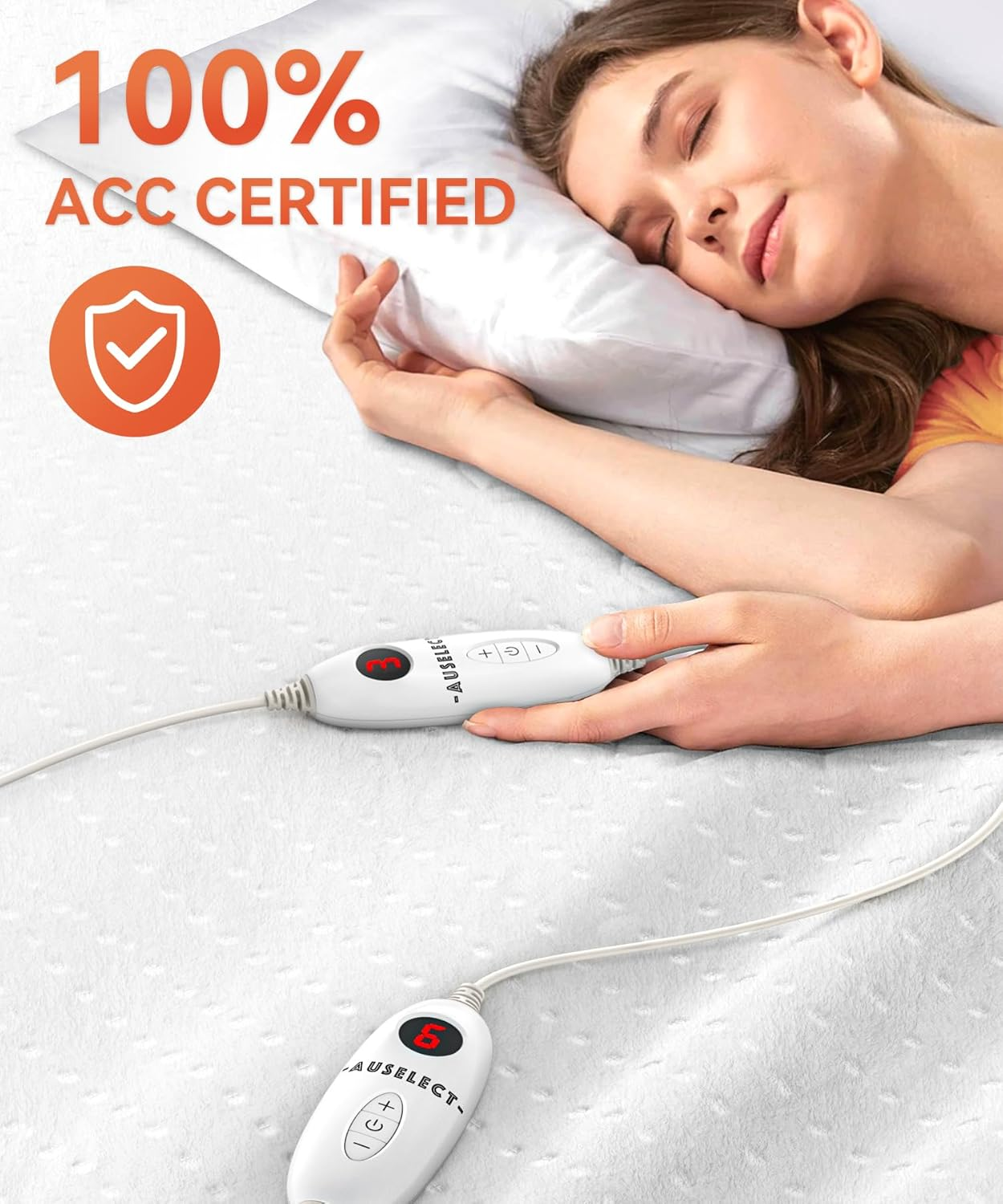 Heated Blanket Queen, Electric Blanket Machine Washable 203X105Cm, Dual Zone Heated Mattress Pad Electric Bed Warmer with Overheat Protection, Underblanket Heating Auto off for Queen Size Bed image number 3