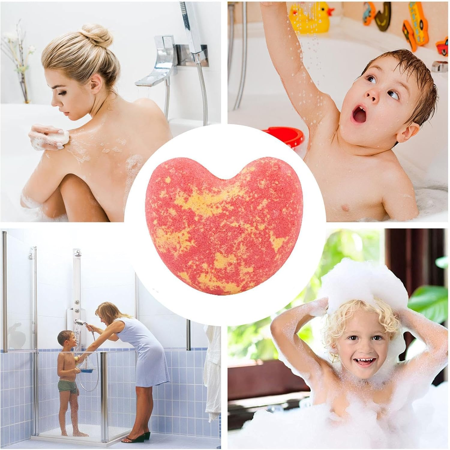 Shower Bombs Aromatherapy - Bath Fizzers - Natural Pure Oils Ultra Bubble Moisturizing Bath Salt Ball for Bubbles, Spa, Bath Relaxation, Calmness