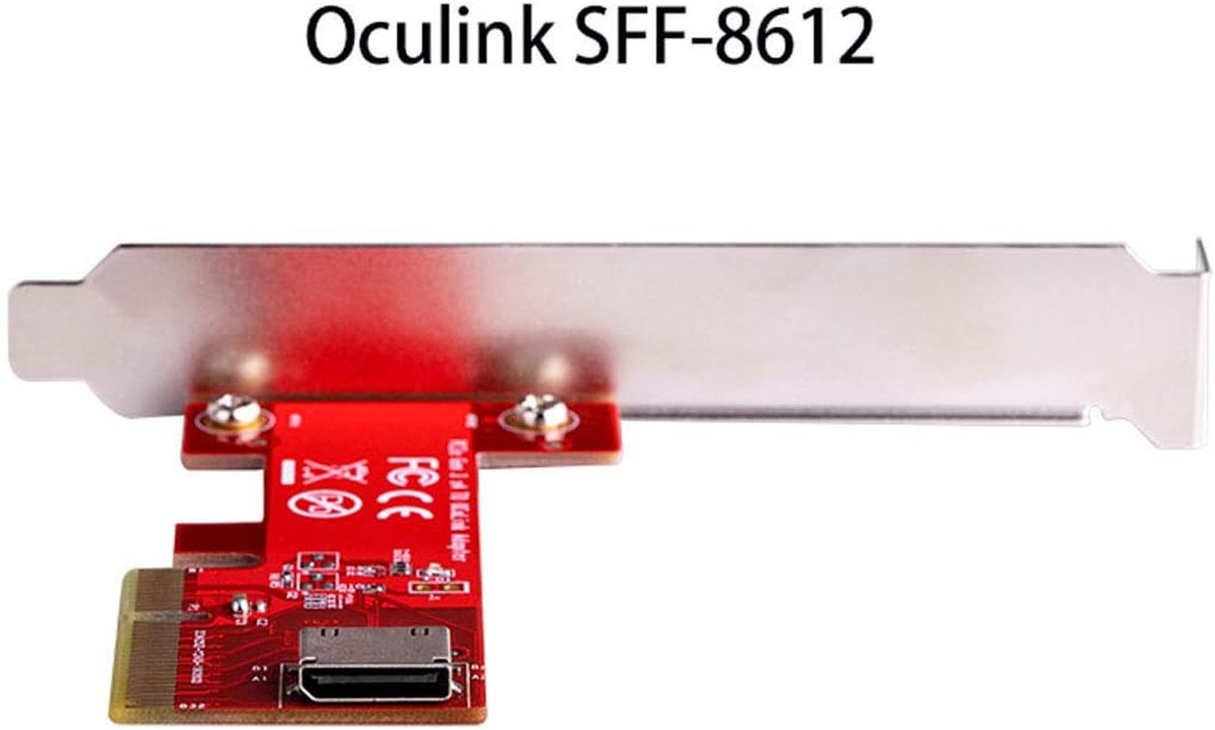 Xiwai PCI-E 3.0 X4 to Oculink SFF-8612 SFF-8611 Host Adapter for Pcie SSD with Low Profile Bracket image number 6