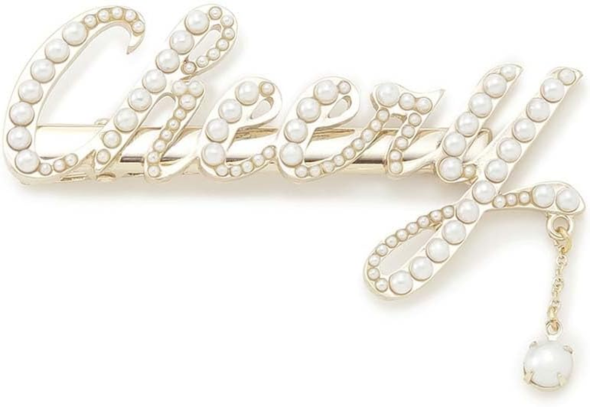 Snidel Home SHGG245225WHTF Bijou Logo Hairpin, White, F