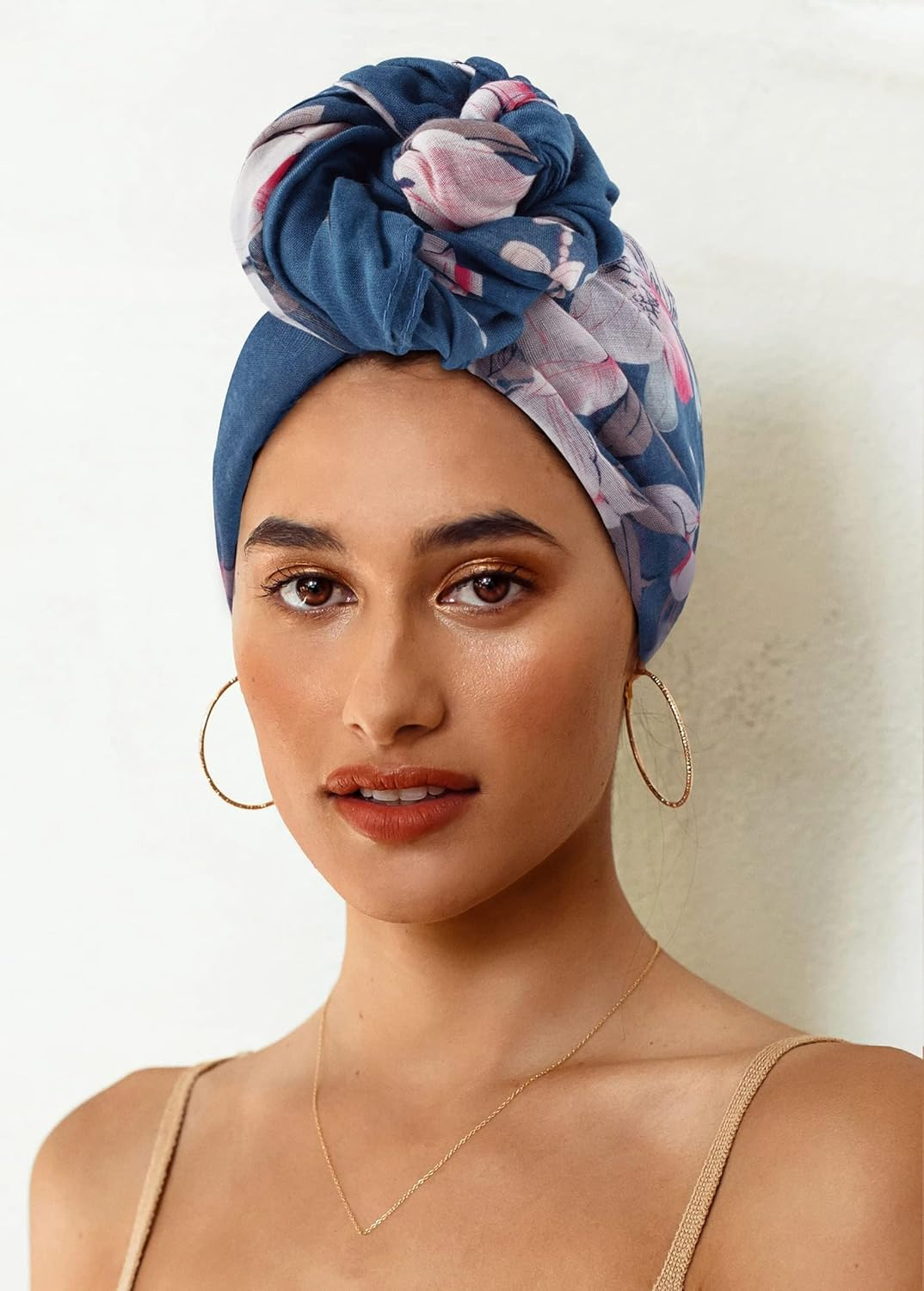 GERINLY Women Fashion Scarves Lightweight Flowers Print Shawl Wrap Head Scarf image number 1