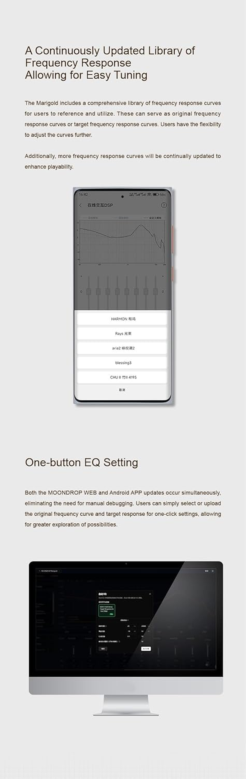 Moondrop Marigold USB-C In-Ear Earphone DSP Built-In 32Bit/384Khz Sound Card Asymmetric Cable Microphone EQ Music Gaming Headset image number 2