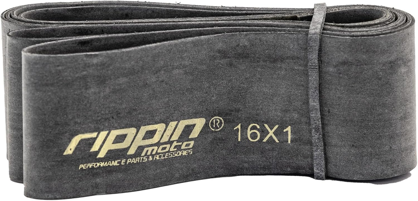 Rippin Moto 19 Inch X 1.0 Inch Motorcycle Rim Strip (19" X 1"), Durable Rubber, Tube Protection with Valve Stem Hole - Replacement for Worn or Damage Rim Strips image number 1