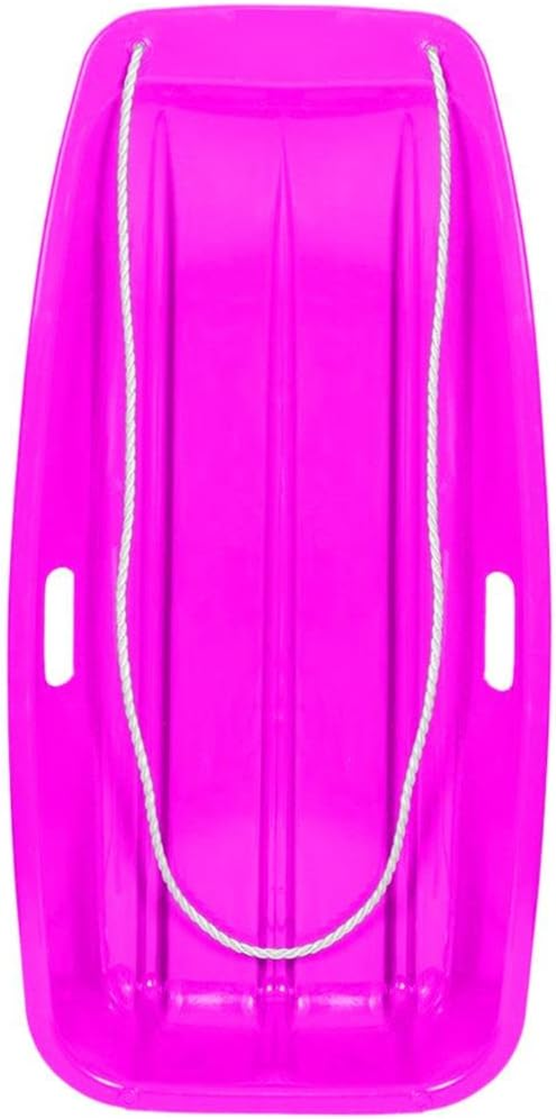Chiwanji Solid Snow Sled, Snow Sled Adults Flyer Flying Toboggan Sledge Pull Rope and S, Purple image number 1