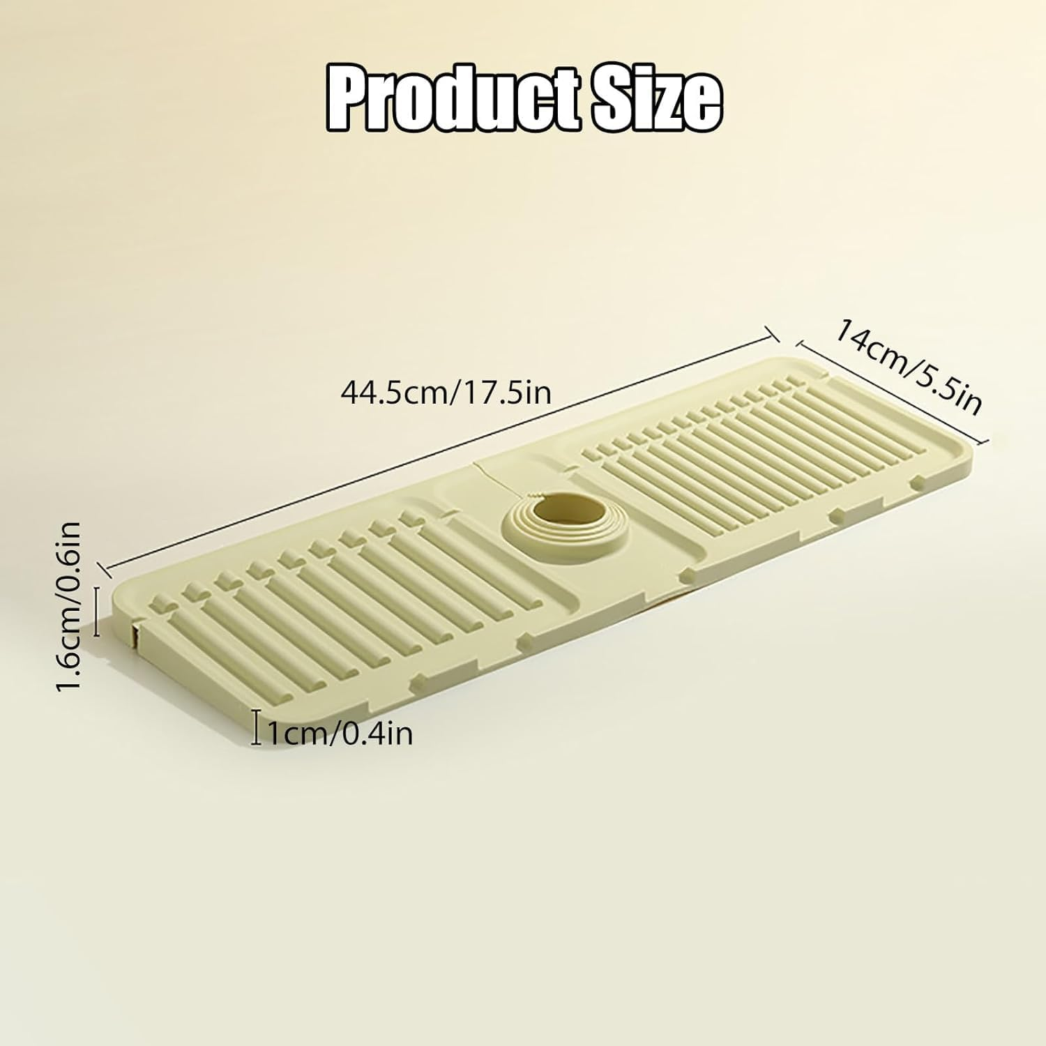 Premium Faucet Mat for Kitchen Sink &ndash; Upgraded Silicone Splash Guard with Quick Drying & Dish Soap Sponge Holder, Ideal for Stone Sinks in Kitchen & Bathroom (Gray, 1 Pack) image number 3