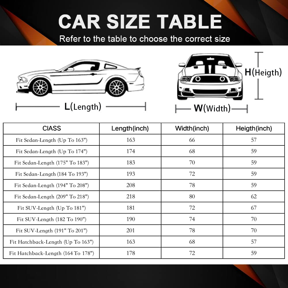 SUV Car Cover for Automobiles All Weather Waterproof, Universal Fit Toyota Highlander, Honda Pilot, Nissan Pathfinder/Murano, BMW X5/X6, Infiniti FX35 Etc. image number 4