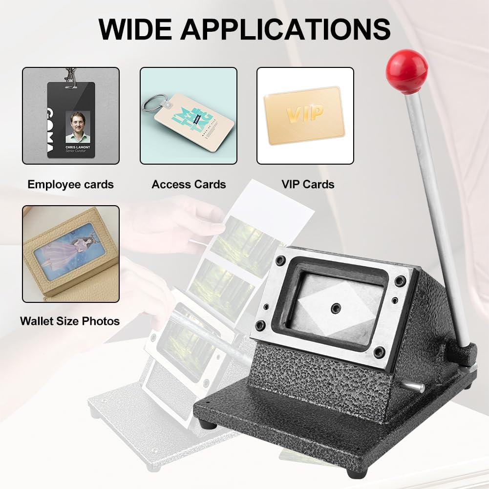 CHAOFLIGHT Business Card Cutter,Id Card Making Machine 86 * 54Mm Manual round Corner Die Cutting Heavy Duty Punch for ID, Badge, Credit, PVC, Paper Business Card image number 5