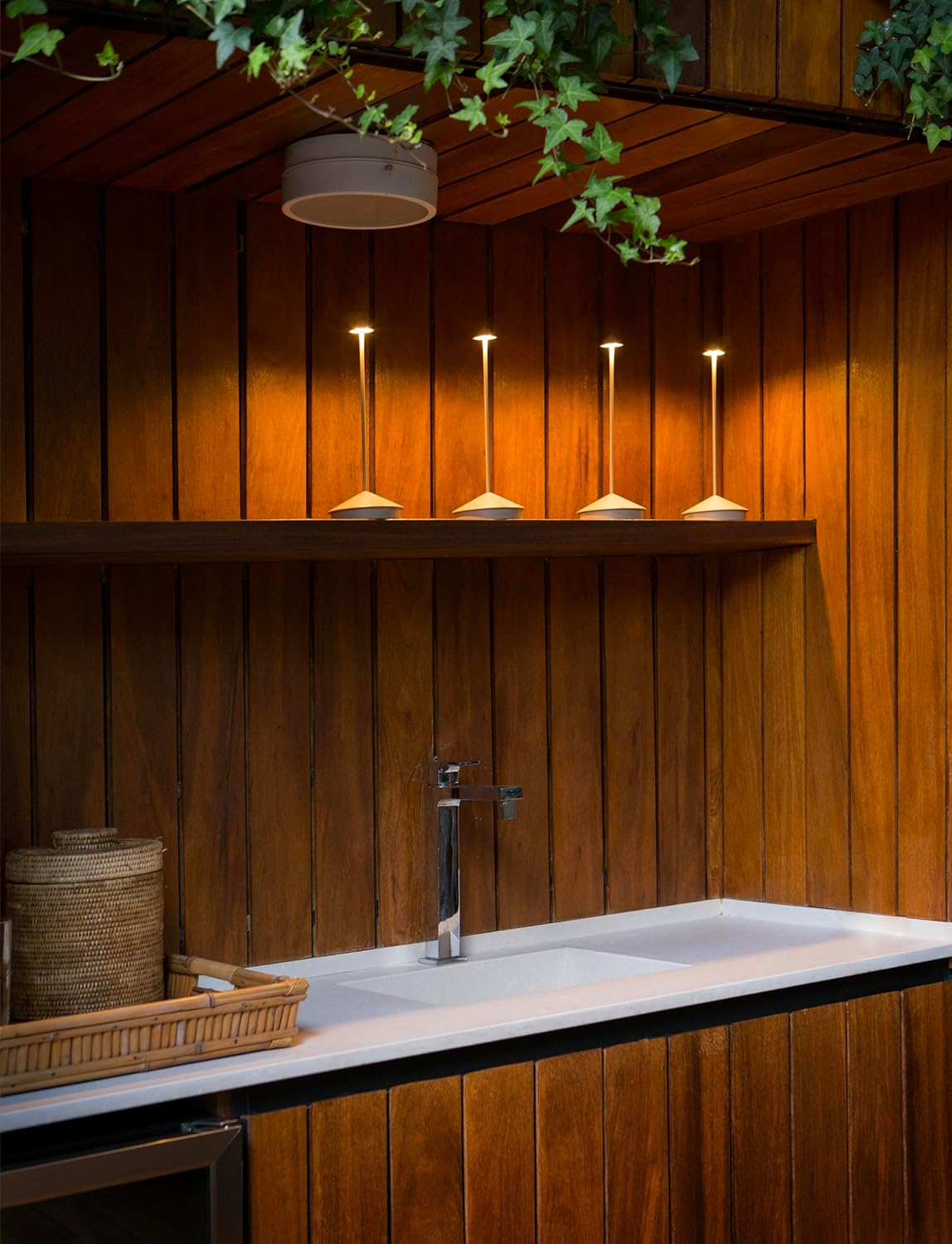 Zafferano, Pina Lamp, Rechargeable and Wireless Table Lamp with Touch Control, Suitable for Indoor and Outdoor Use, Dimmer, 2200-3000 K, Height 29 Cm, Colour Corten image number 7