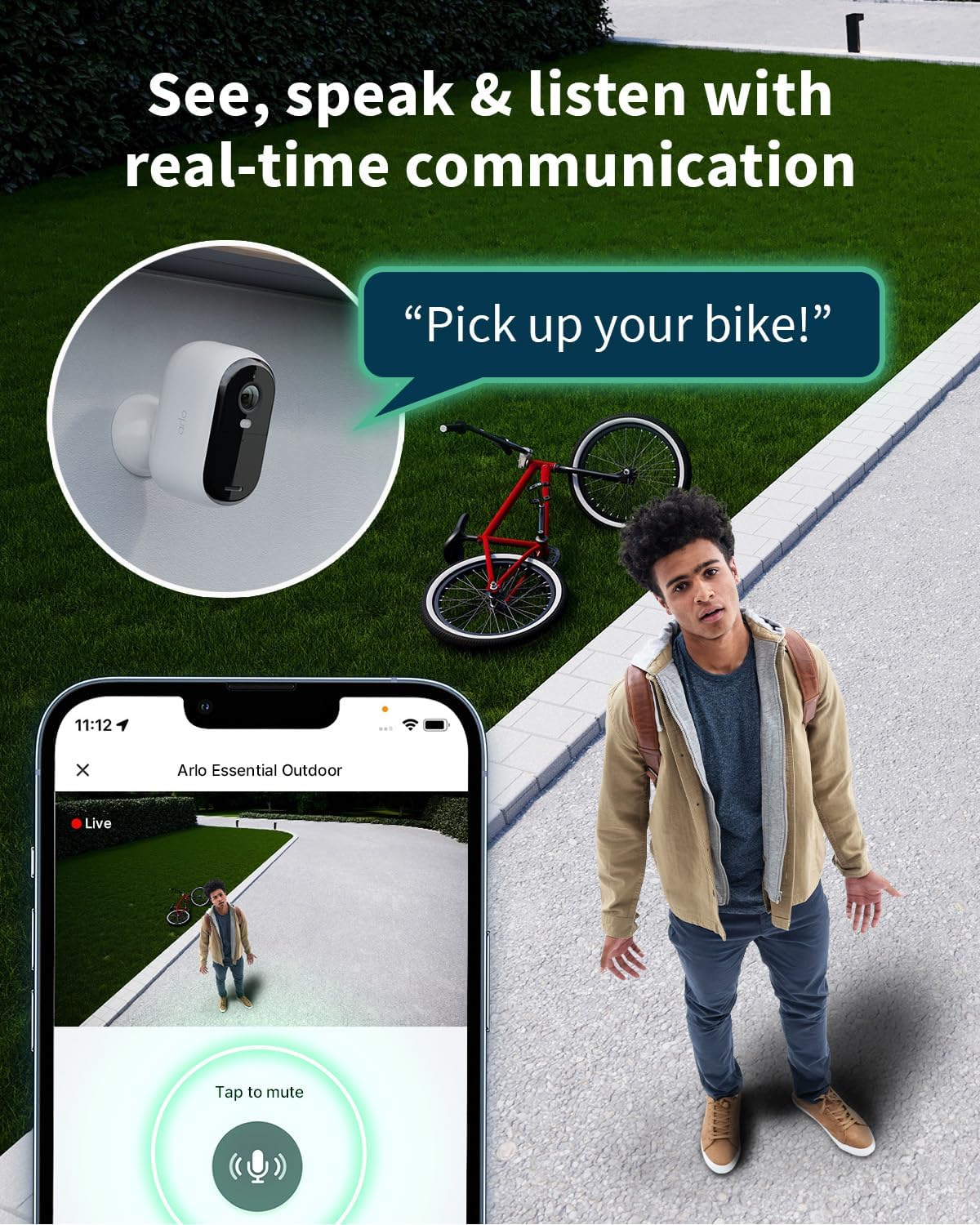 Arlo Essential 2 HD Video Security Camera Outdoor Wireless, Battery Operated Home Camera with Colour Night Vision, Light, Siren, 2 Way Audio & Wifi, Arlo Secure Free Trial, 2 Cameras, White image number 6