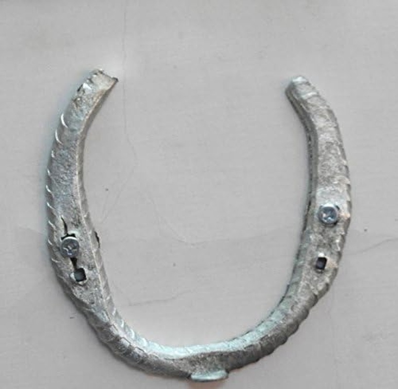 Actual Used (Worn) Working Horse Lucky Horseshoe - Cleaned and Electroplated - the Lucky Type - Silver... image number 3