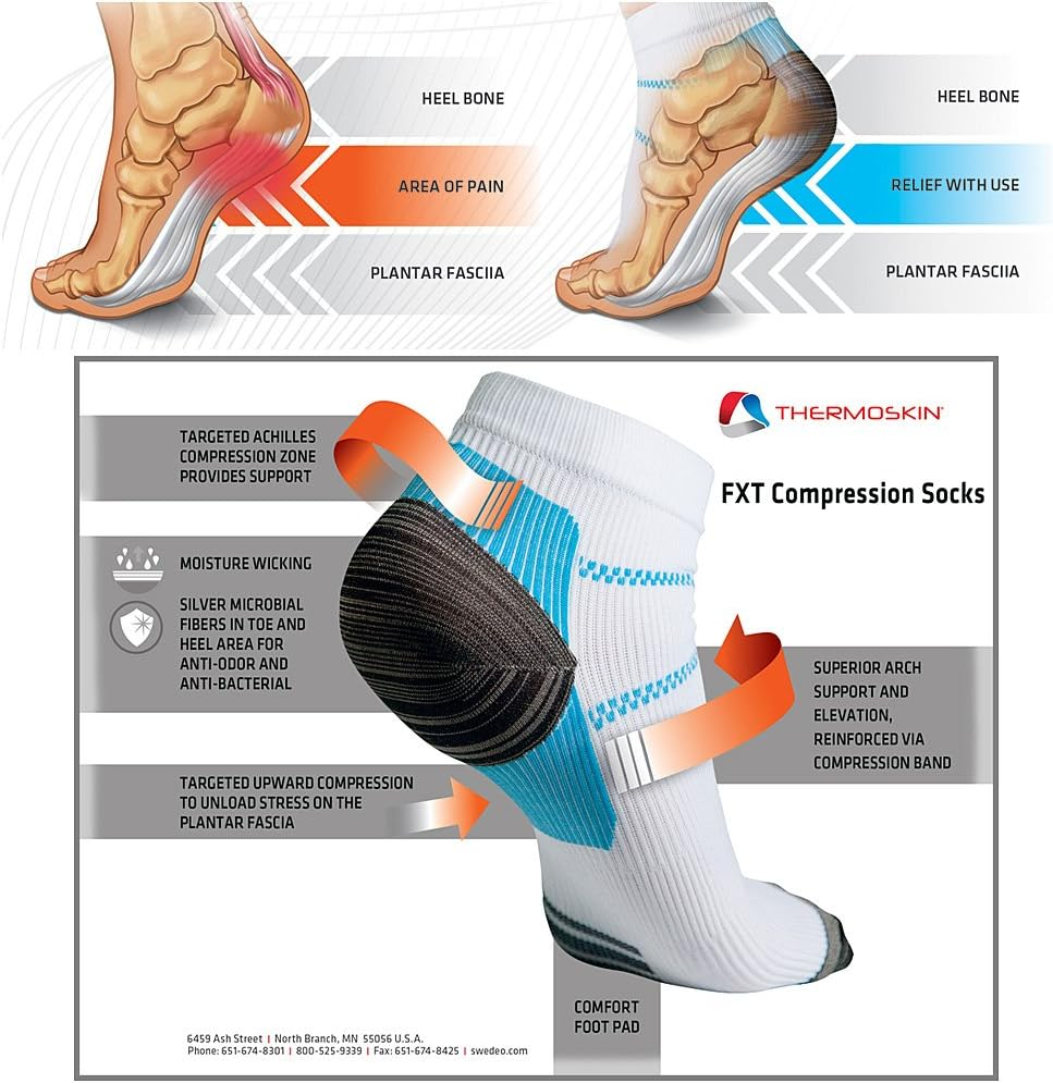 Thermoskin Women'S Plantar FXT Compression Ankle Socks image number 4