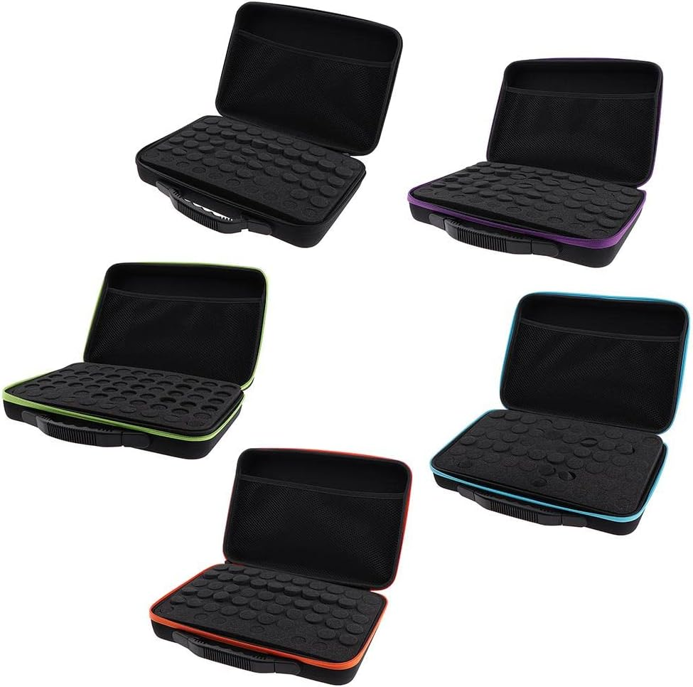 Segolike 60 Bottle Storage Container Makeup Bag Essential Oil Carry Case Holder Box - Black image number 1