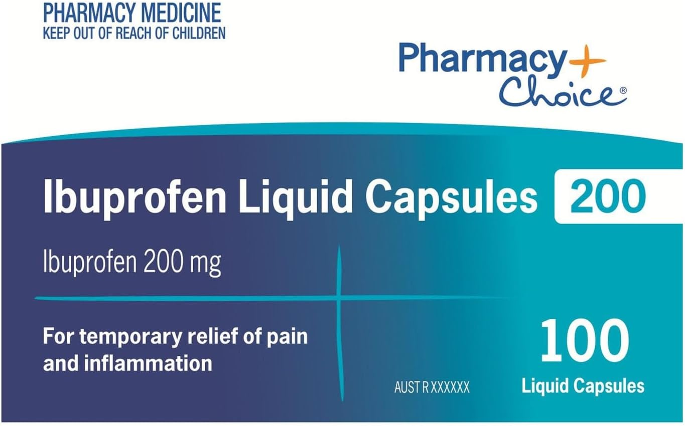 Pharmacy Choice 200Mg Ibuprofen 100 Liquid Capsules