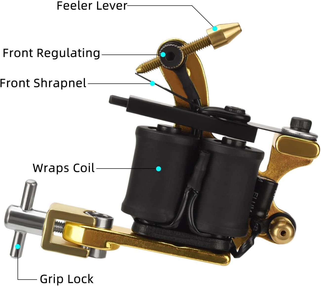 ATOMUS 10 Wrap Coil Tattoo Machine for Lining - Zinc Alloy Body Precision Tattoo Gun for Artists image number 4