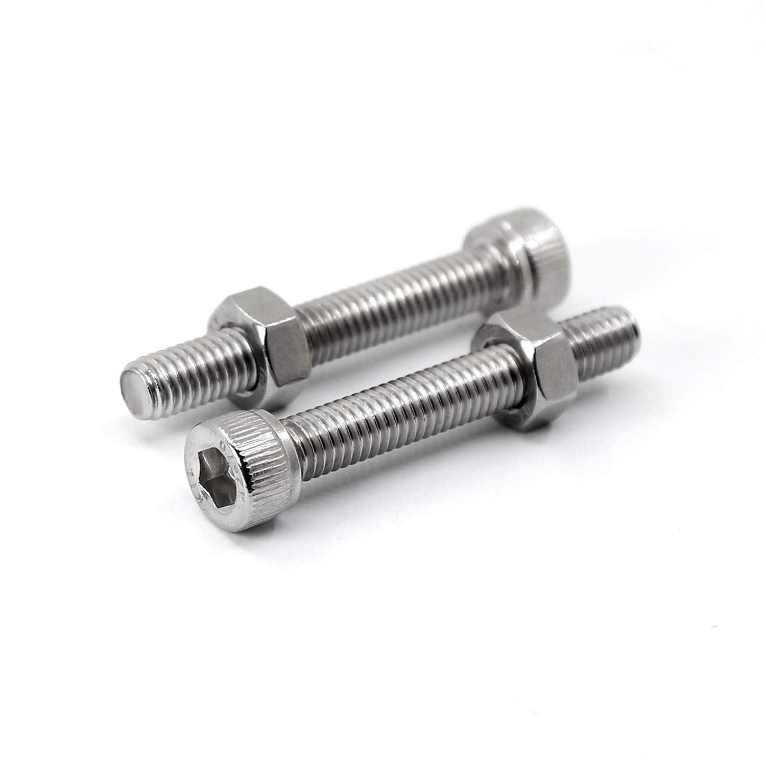 (40 Sets) M5 X 30Mm Bolts and Nuts Kit Socket Head Cap Screws AISI 304 Stainless Steel (18-8),Full Thread, Bright Finish