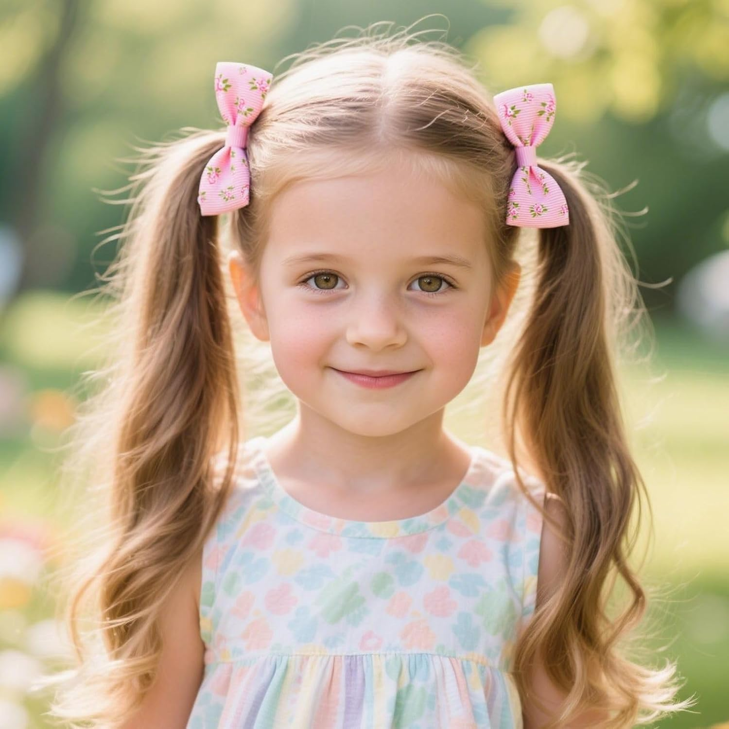 JOVALA 34PCS(17 Pairs) Baby Girls Hair Bows Daisy Elastics Bow Ties Rubber Hair Bands Ribbon Ponytail Holders Pigtails Elastic Bands Hair Accessories for Toddlers Little Girls Kids Gifts image number 3