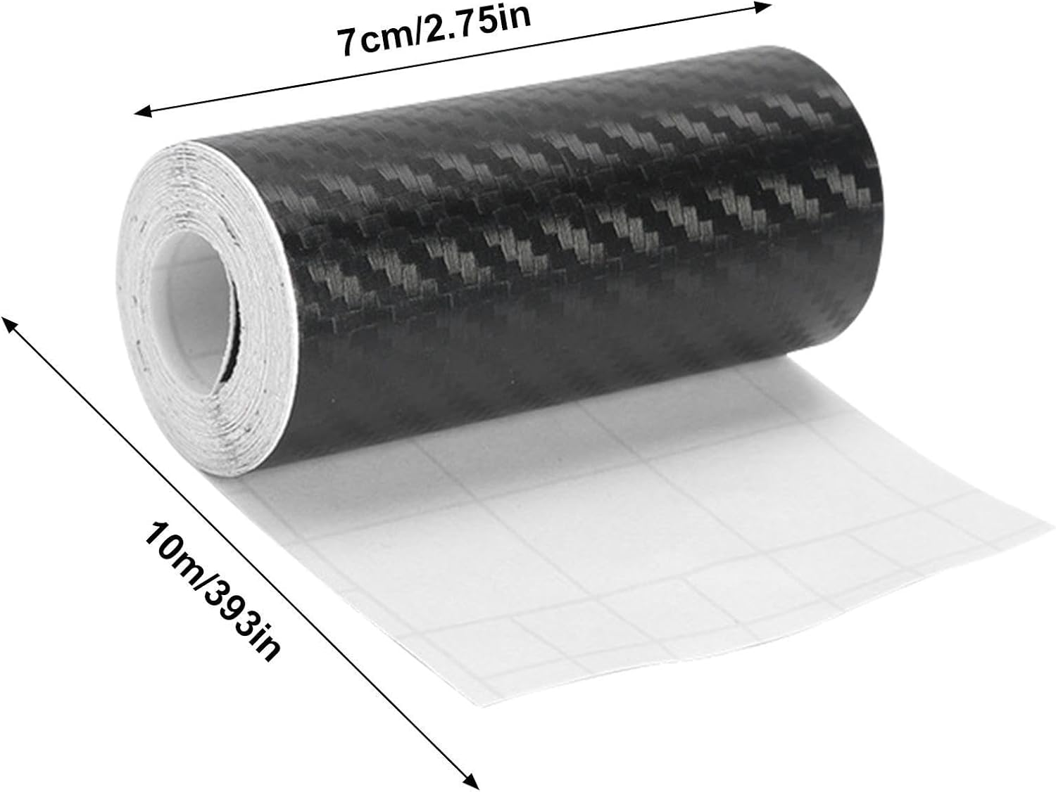 Carbon Fiber Detailing Tape, Detailing Carbon Fiber Wrap Film - -Adhesive Twill Weave Sheet Sticker, Protection Tape for Trunk Bumper Dashboard Swan-Au image number 3