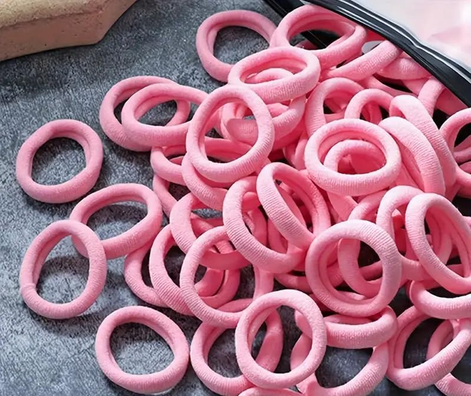 Lavema Girls Hair Bobbles Pack of 100 (Pink)