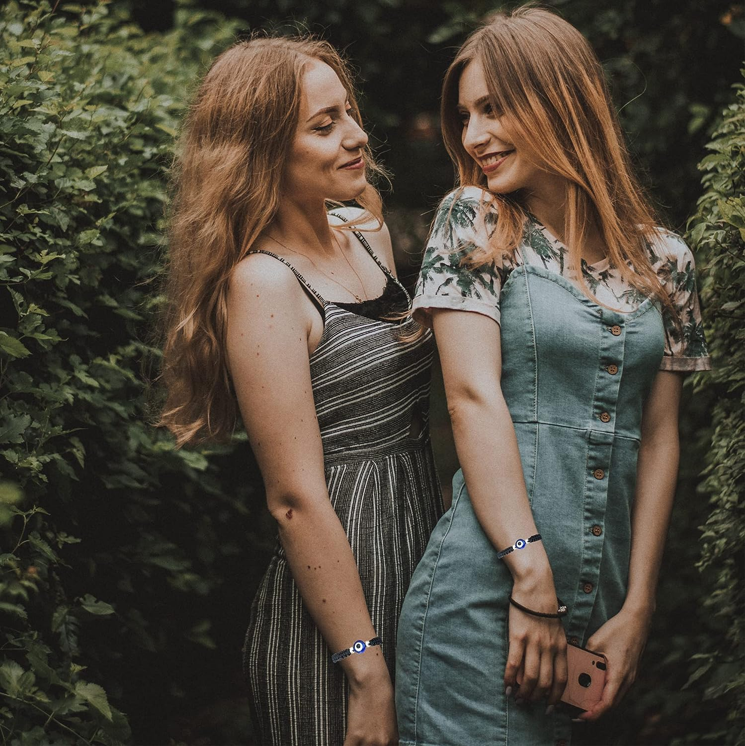 2 Pcs Evil Eye Bracelets for Women, Protection Bracelet for Men Kids, Negative Energy Evil Eye Jewelry Nazar Bracelet, Red String Bracelet for Protection image number 2