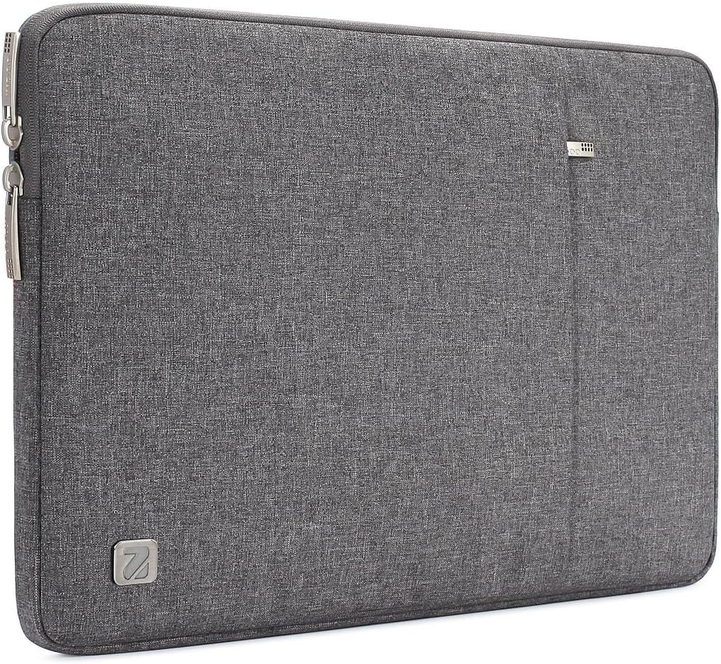 NIDOO 15.6 Inch Laptop Sleeve Case Water-Resistant Protective Cover Portable Computer Carrying Bag Pouch for 15.6" Lenovo Thinkpad T580 / 15.6" Lenovo Thinkpad X1 Extreme / 15.6" Acer Swift 3, Grey image number 5