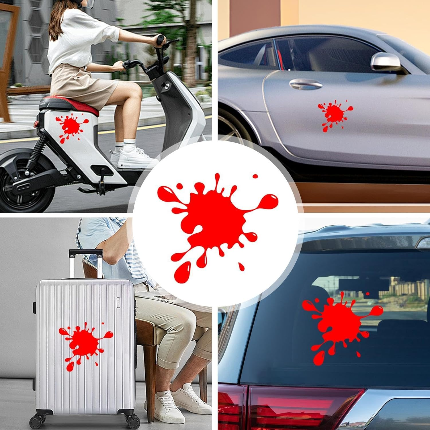 Paint Splatter Car Sticker | Funny Window Sticker - Reflective Car Window Sticker, Automotive Car Decals, Waterproof & Warning Decal for Trucks, Kitchen image number 4