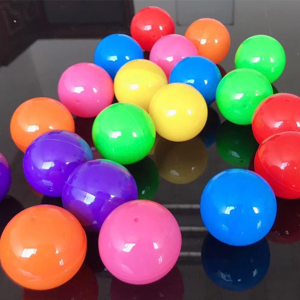 4CM Hollow Bingo Lotto Game Ball 50Pcs Plastic Colorful Balls Raffle Balls Table Activity Balls Fillable Easter Egg Toy Vending Machine Capsules image number 3
