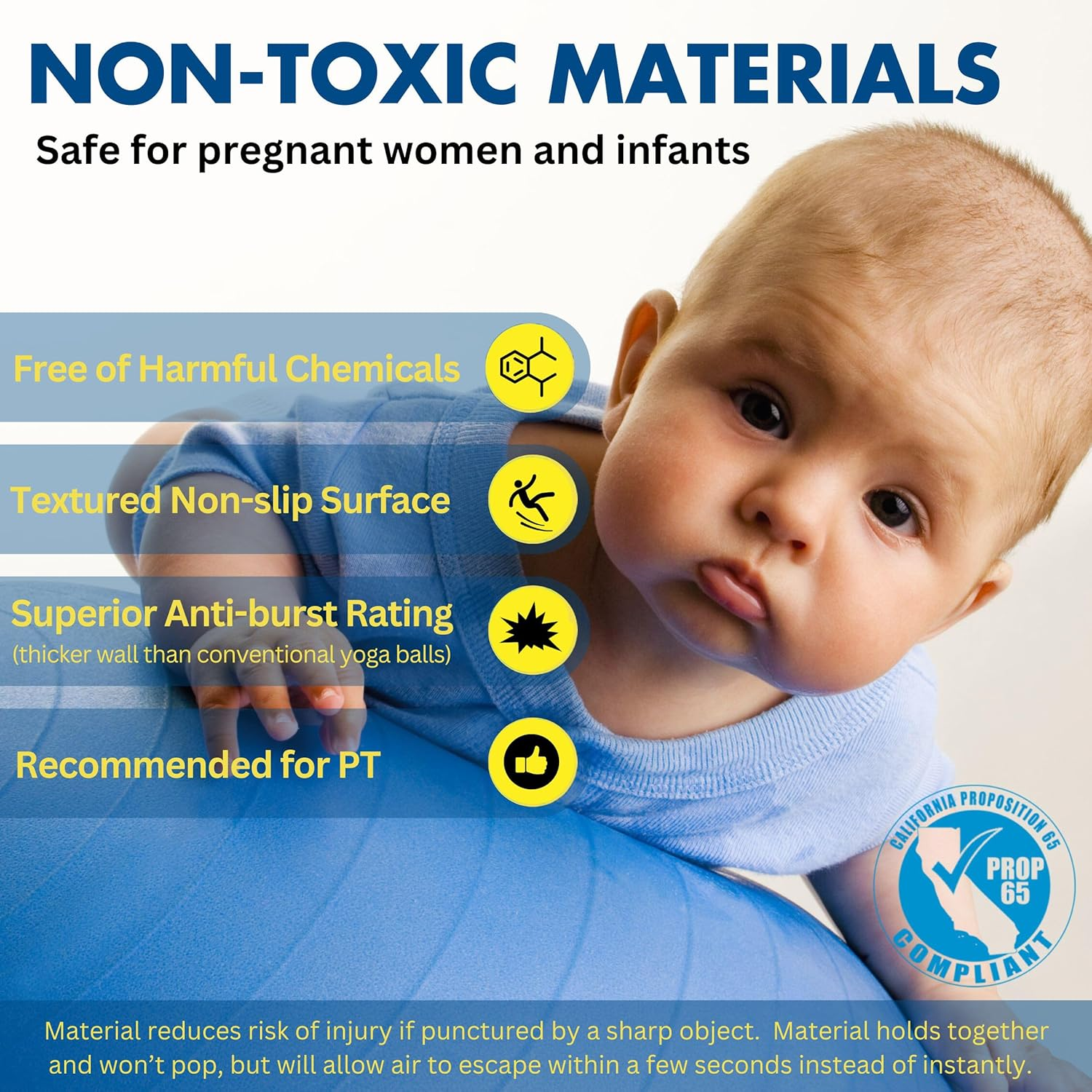 Probody Pilates Ball Yoga Ball Exercise Ball, Balance Ball or Pregnancy Ball for Stability, Yoga Ball Chair, Therapy Ball Workout Ball or Birthing Ball for Pregnancy