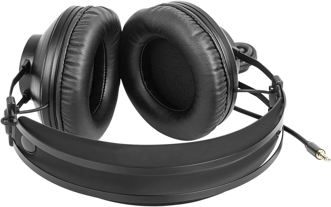 SATONE over Ear Headphones Wired Studio Monitor,Noise Cancelling DJ Stereo Podcast Headphone with Double 50Mm Drivers,3.5Mm or 6.35Mm Jack for AMP PC Recording Keyboard Guitar Bass Laptop-Black image number 2