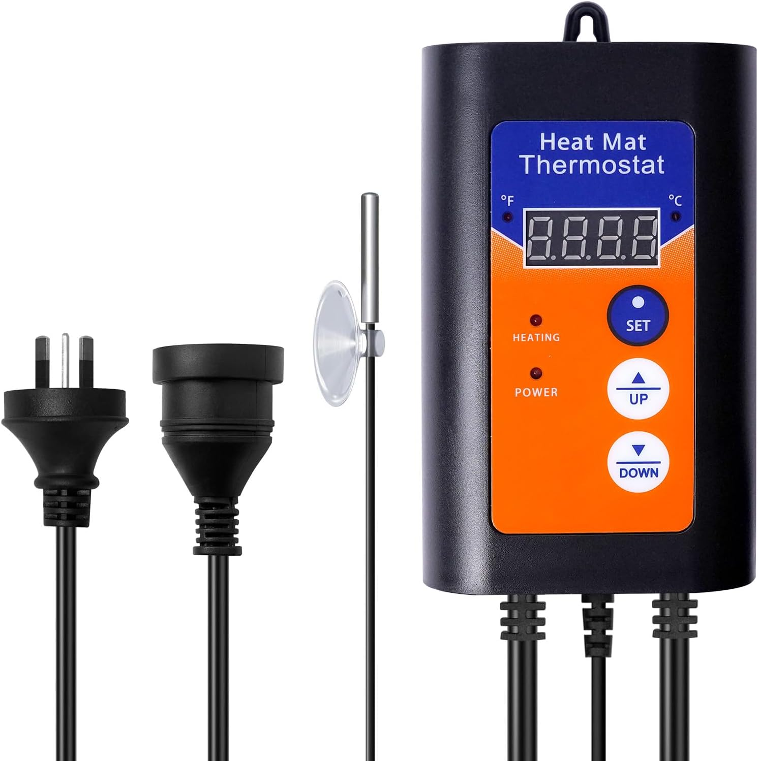 Lamptobe Digital Thermostat Controller, Heat Mat Thermostat Controller, Heating Cooling Mode, Reptile Thermostat Outlet for Aquarium, Carboy Homebrew, Breeding, Fermenter, Seed Germination image number 1