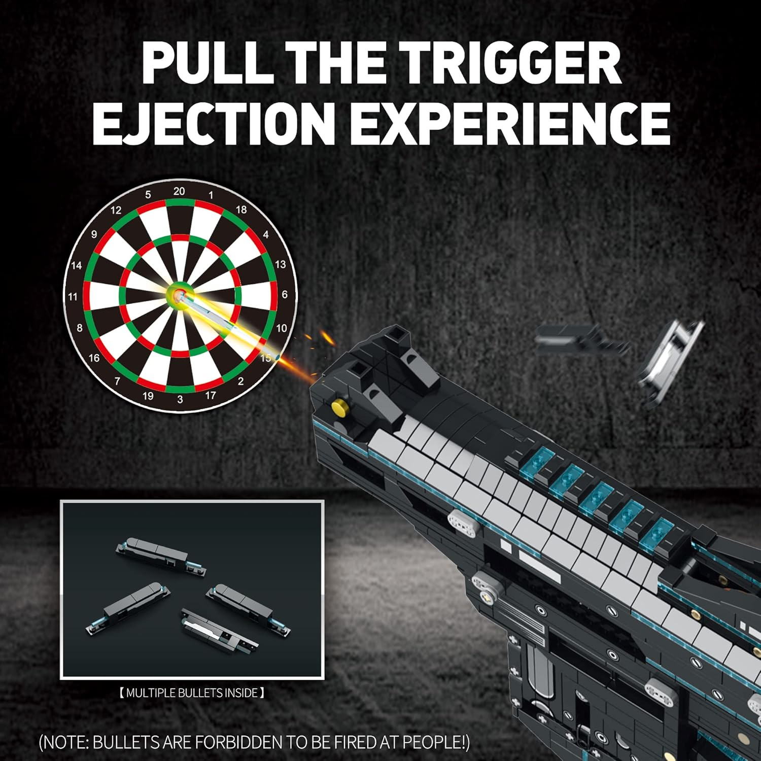 Reobrix 77007 Gun Building Blocks Set, Submachine Gun Toy Model Kit with Motor, Military Weapon Building Toy for 12+, 1508 Pieces image number 1