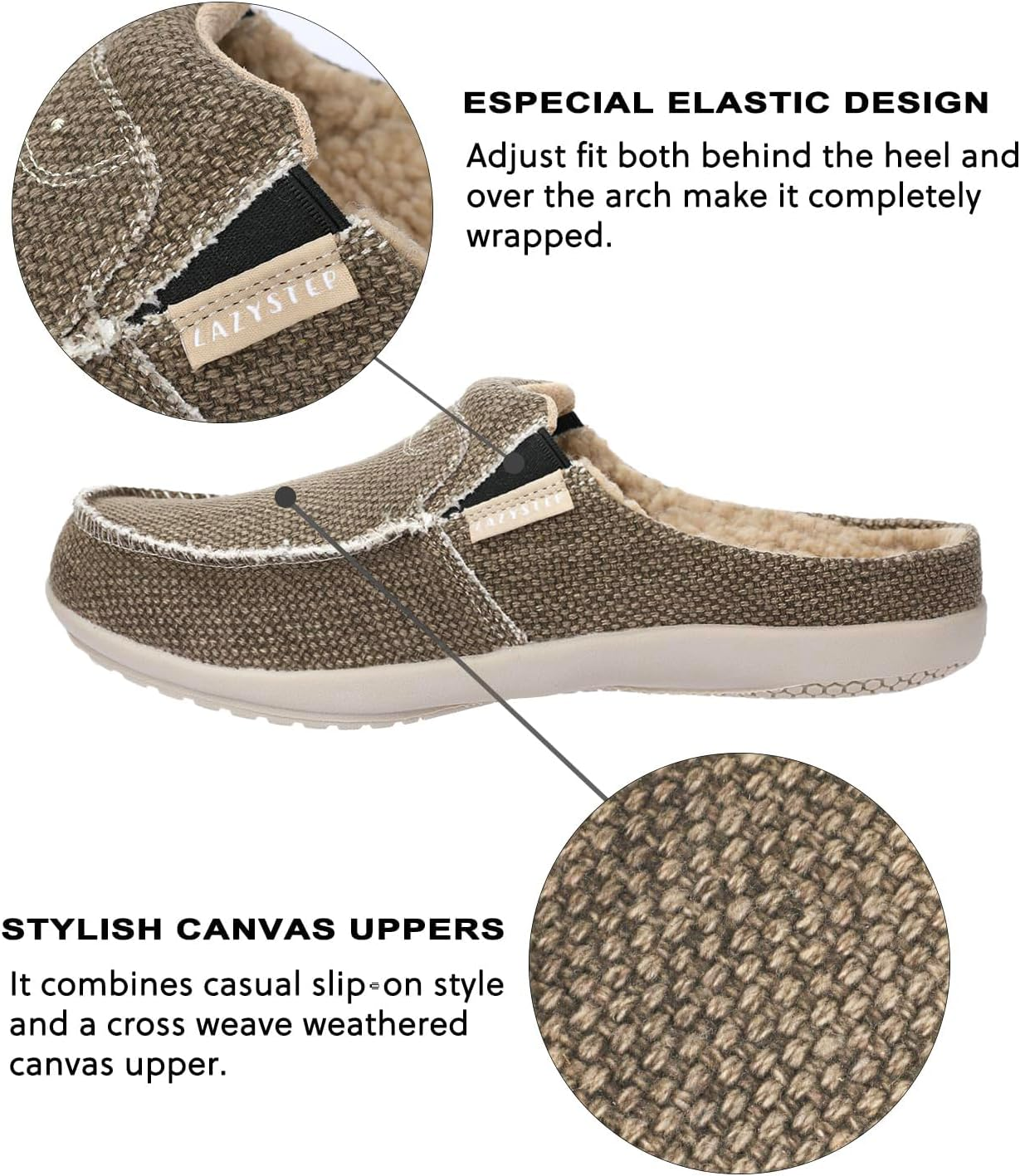 Lazystep Men'S Trevor Orthopedic Slide Slipper with Arch Support image number 6