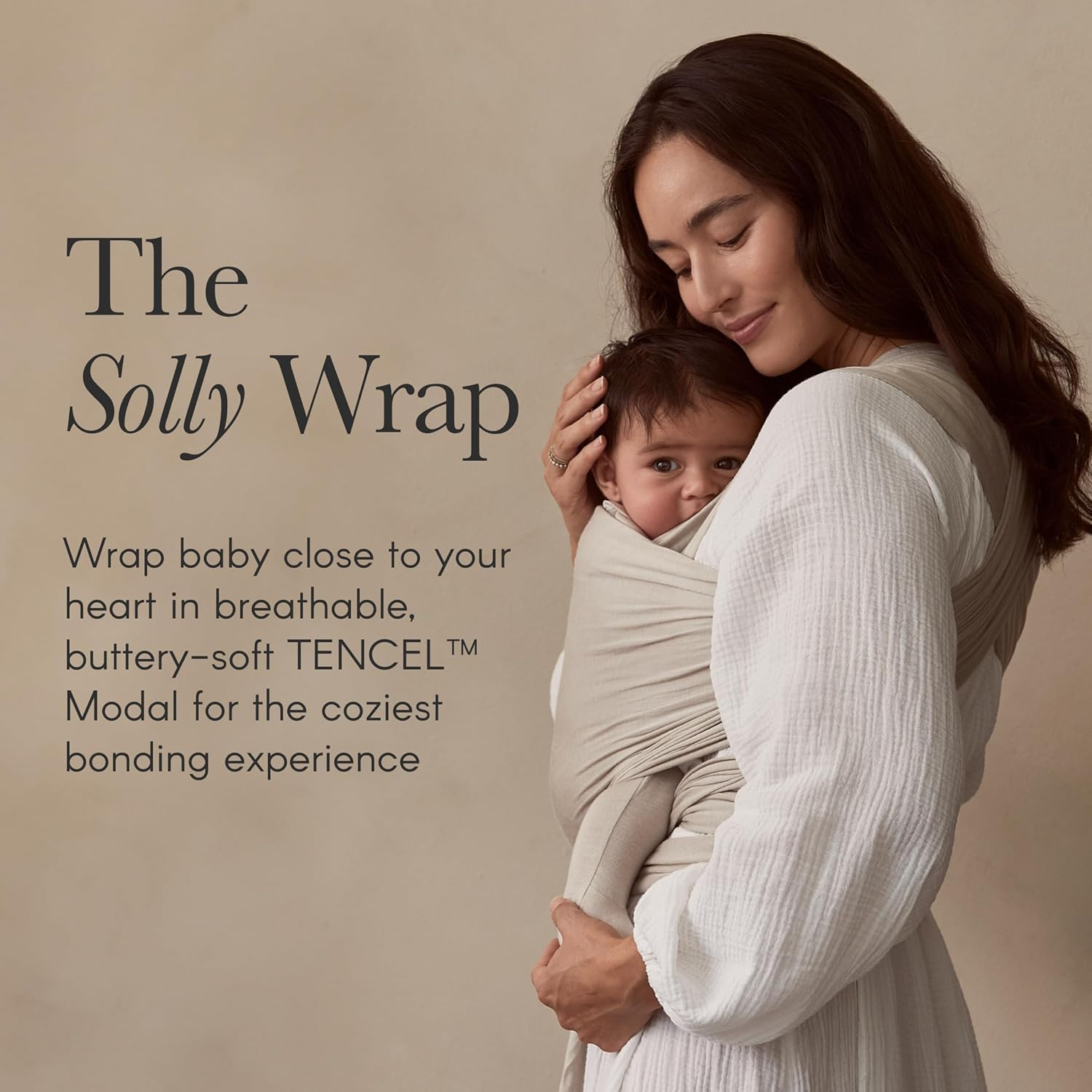 Solly Baby Wrap Carrier - Lightweight Baby Carrier - Newborn Baby Essentials - for Newborn, Infants and Baby 8-25 Lbs. Spelt image number 3