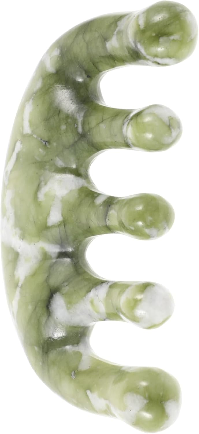 MERRYHAPY Wide Tooth Jade Comb Hair Comb for Women Scalp Massager Brush for Women image number 4