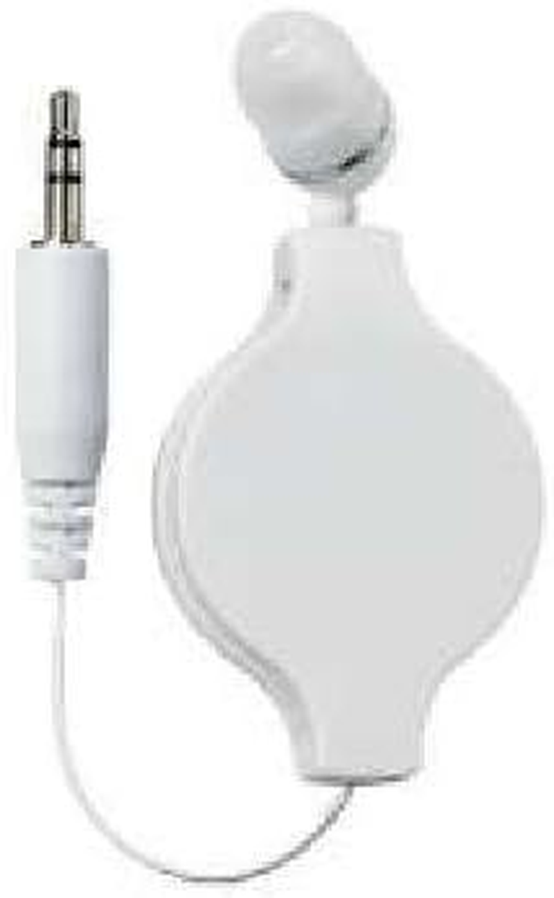 Miyoshi Dynamic Sealed Canal Earphone (White) ELPA Terrestrial Digital Earphone Cord Winding Toshiki RE-STKM01W