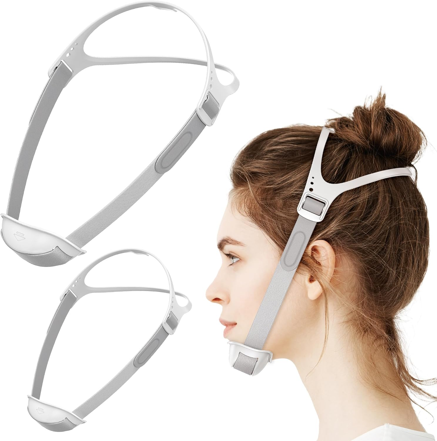 2 PCS Chin Strap for Sleeping and Mouth Breathers - Chin Straps for Men and Women, Jaw Strap to Reduce Air Loss, Instant Mouth-Snoring Relief, Great Value Supplies by Airsmart. image number 2