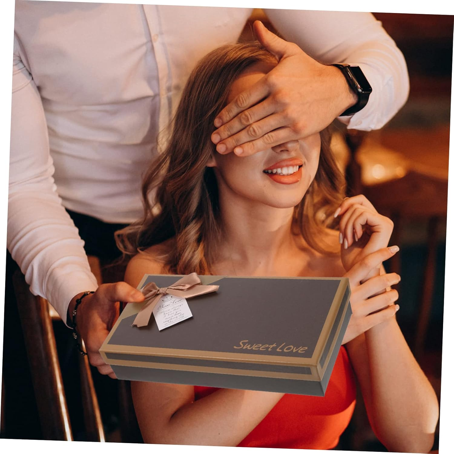 Healvian Simulated Rose Soap Flower Box Box Preserved Rose Soap Bar Adornments Home Decorations for Bathroom Desk - Red image number 3