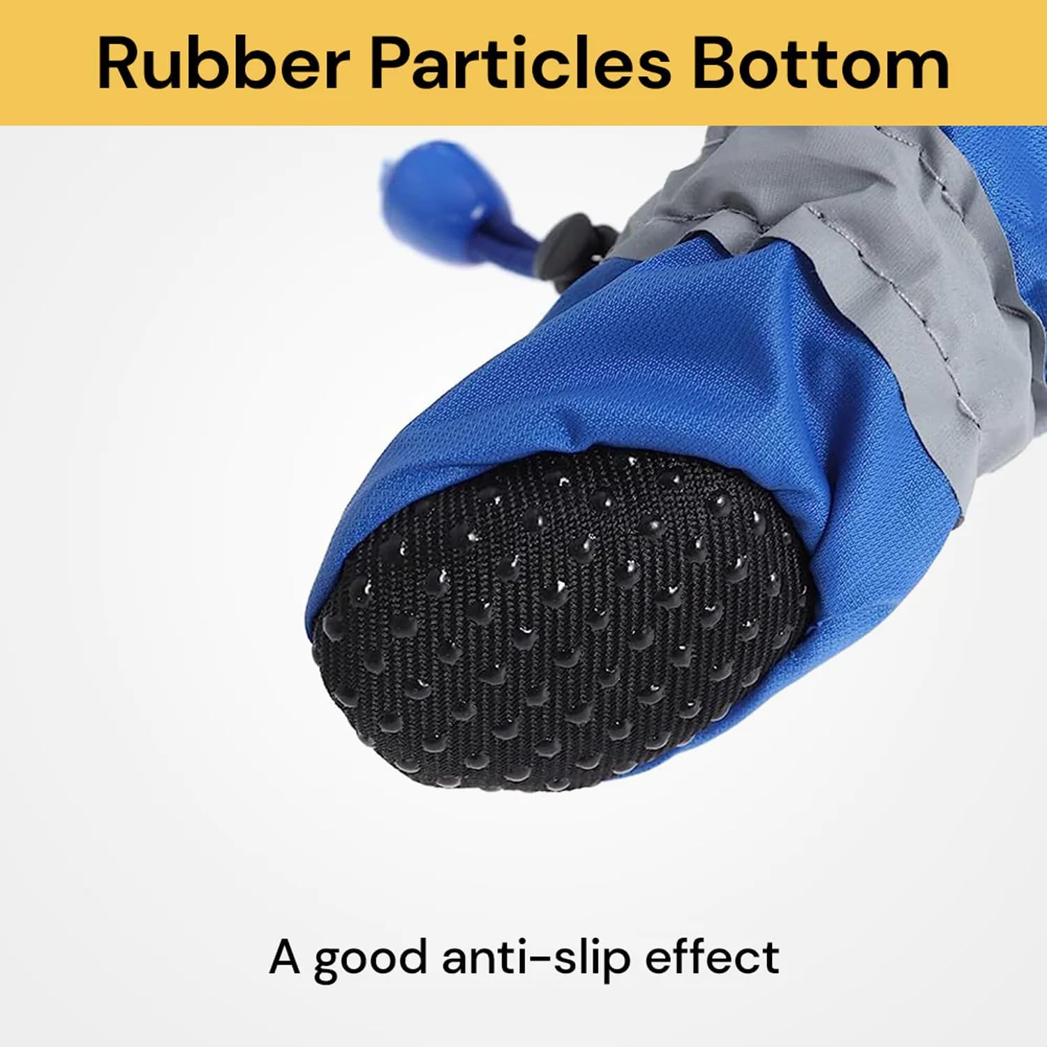 EZONEDEAL 4Pcs Waterproof Dog Shoes Pet Dog Paw Protector anti Slip Socks Booties Dog Outdoor Shoes Running Shoes All Seasons Pet Booties for Dogs (Blue) image number 6