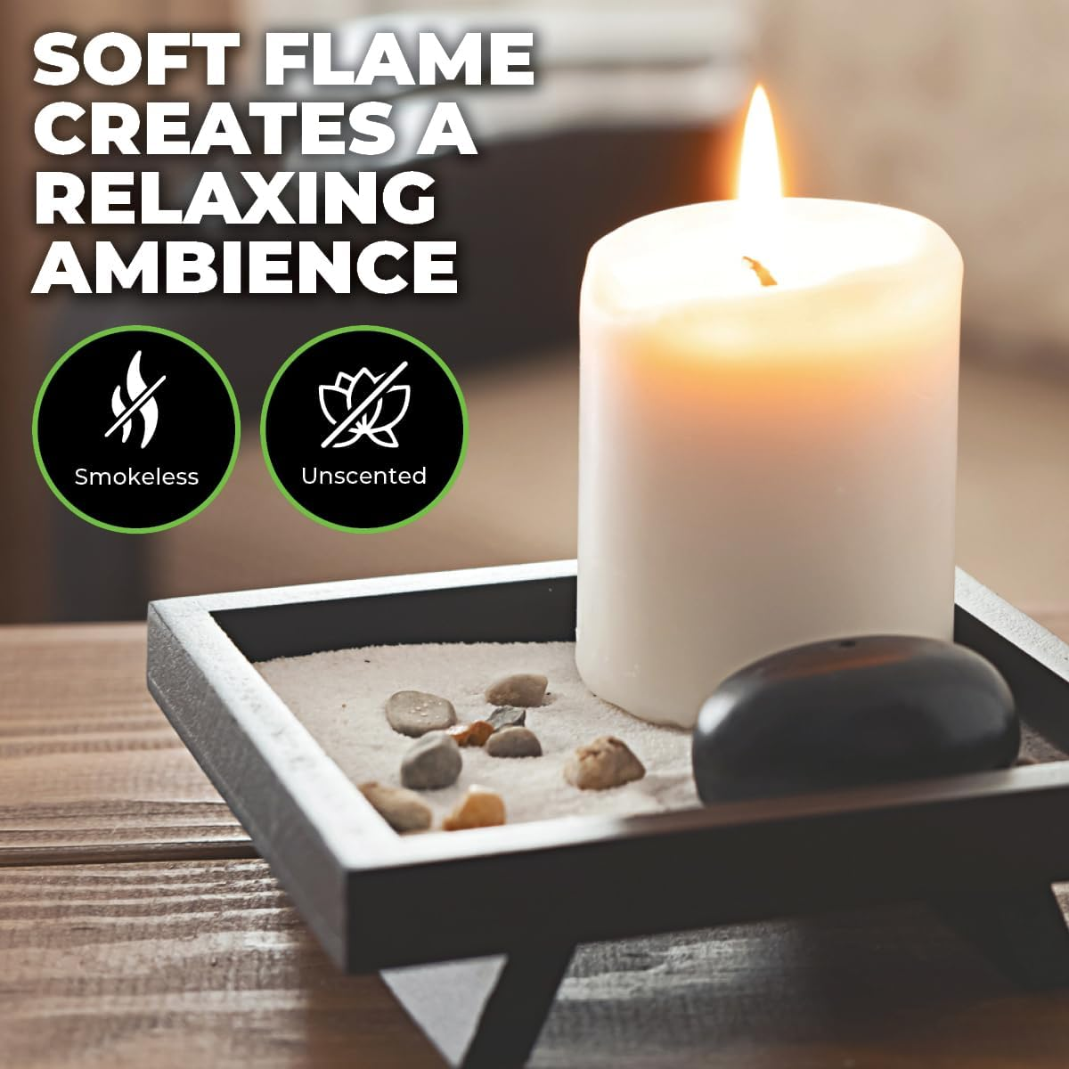 Homemaster Unscented Flat Top Pillar Candle, 7 X 7.5 Cm image number 2