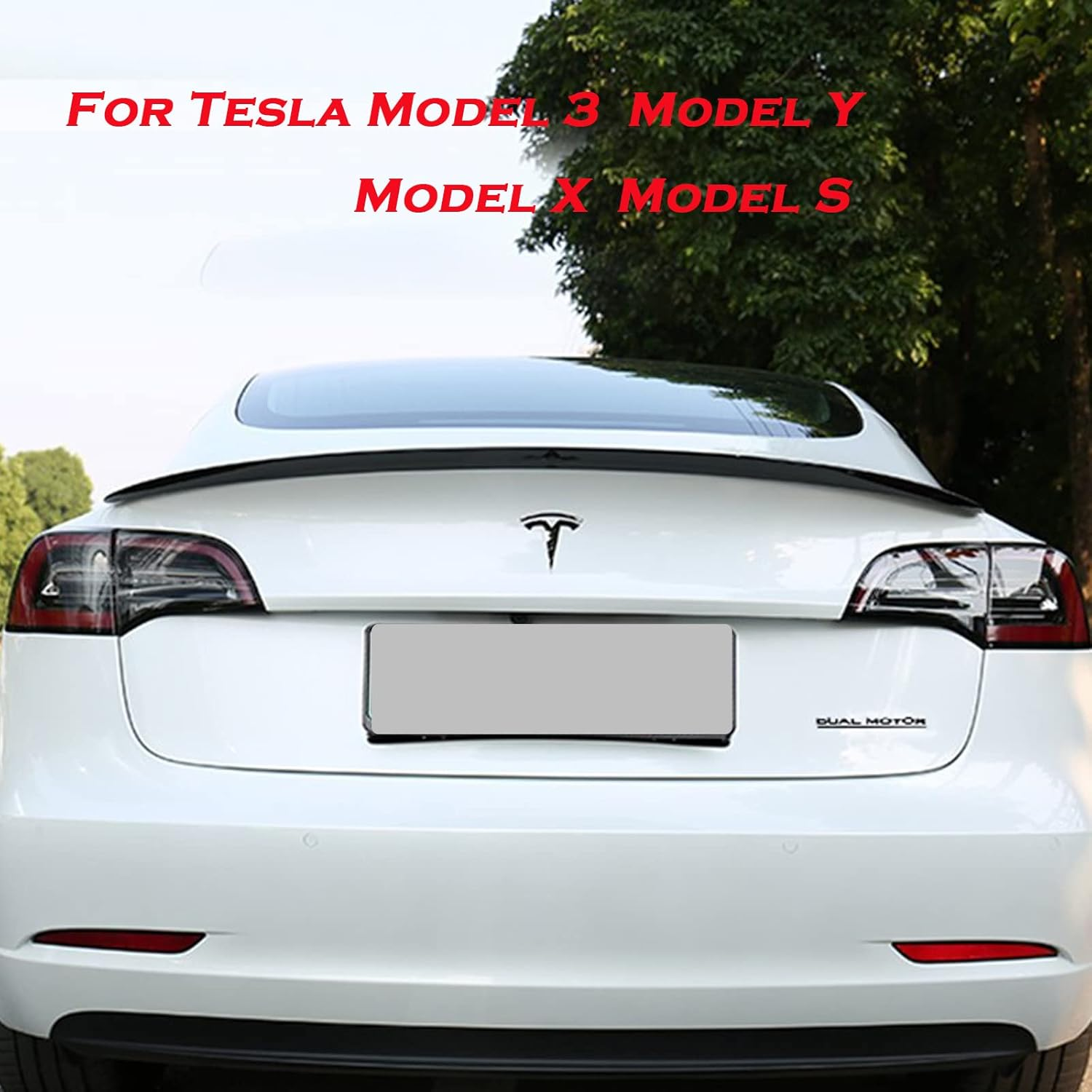 YHCDSEA Model 3 Y Dual Motor Badge Emblem Sticker Plaid Decor Compatible for Tesla Model 3 Y X S Accessories (Matt Black-Black Line) - A-Ludicrous image number 2