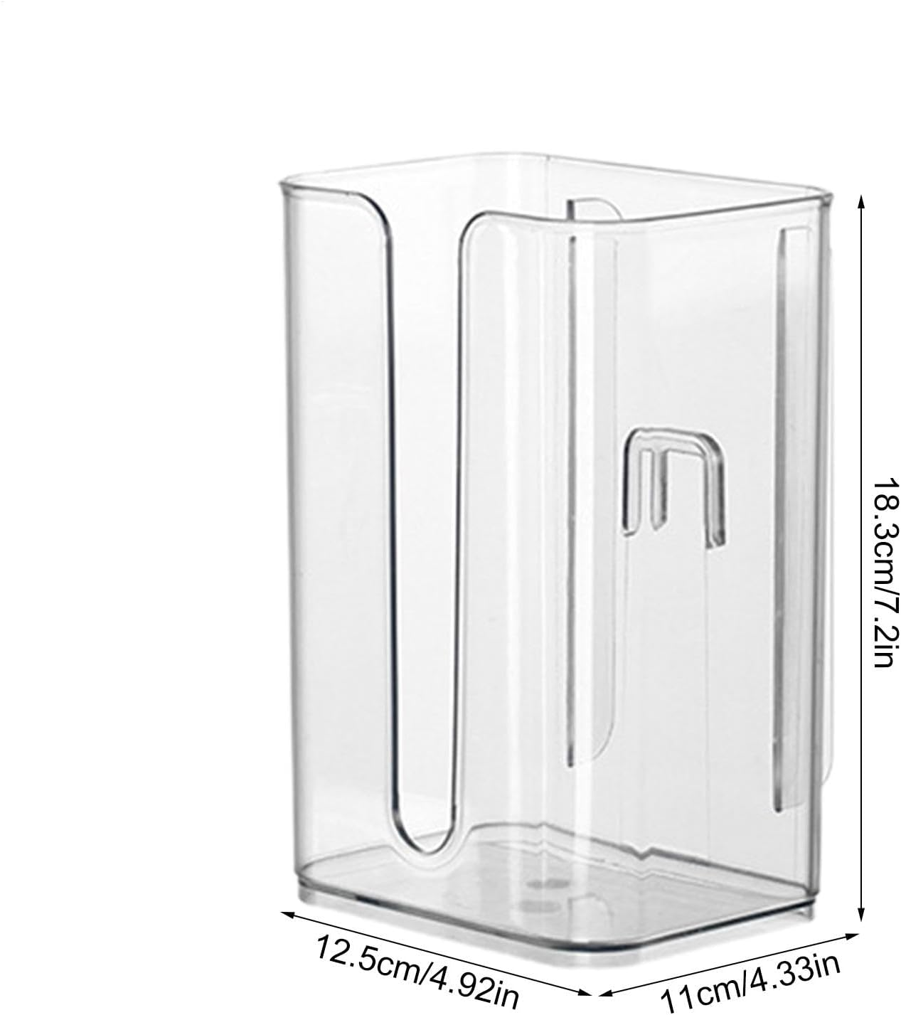 Wipes Dispenser for Restroom, No Punching Wipe Tissue Storage Box Case, Toilet Paper Holder Refillable Clean Container Box for Kitchen, Bedroom, Bathroom, 7.2X4.92X4.33In image number 4