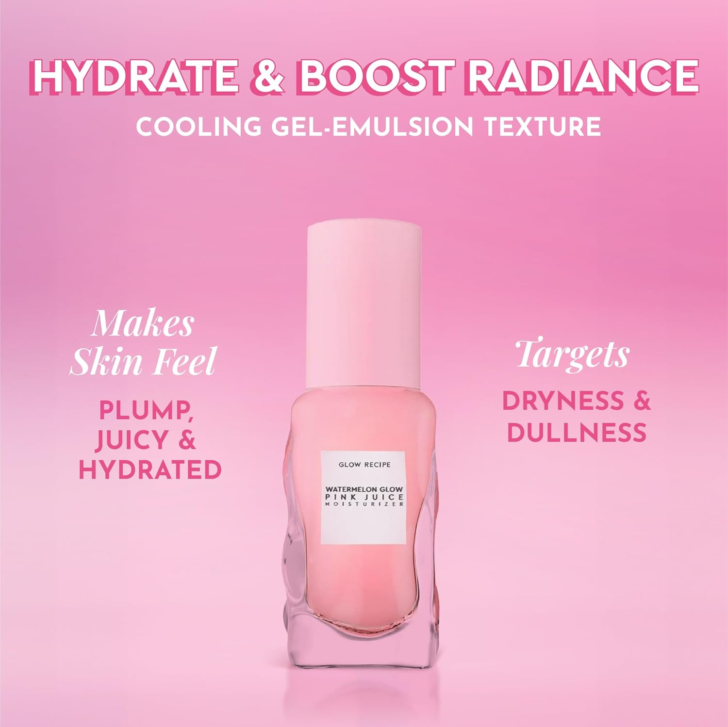 Glow Recipe Watermelon Glow Pink Juice Moisturiser Mini - Lightweight + Oil-Free Gel for Face with Hyaluronic Acid + Watermelon Extract - Cruelty-Free + Vegan Skincare (25 Ml / .85 Fl Oz) image number 1
