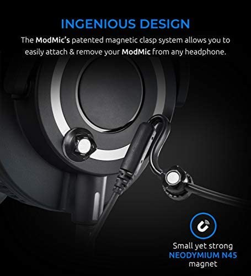 Antlion Modmic USB 2.0 Attachable Noise-Cancelling Boom Microphone for Headphones image number 2