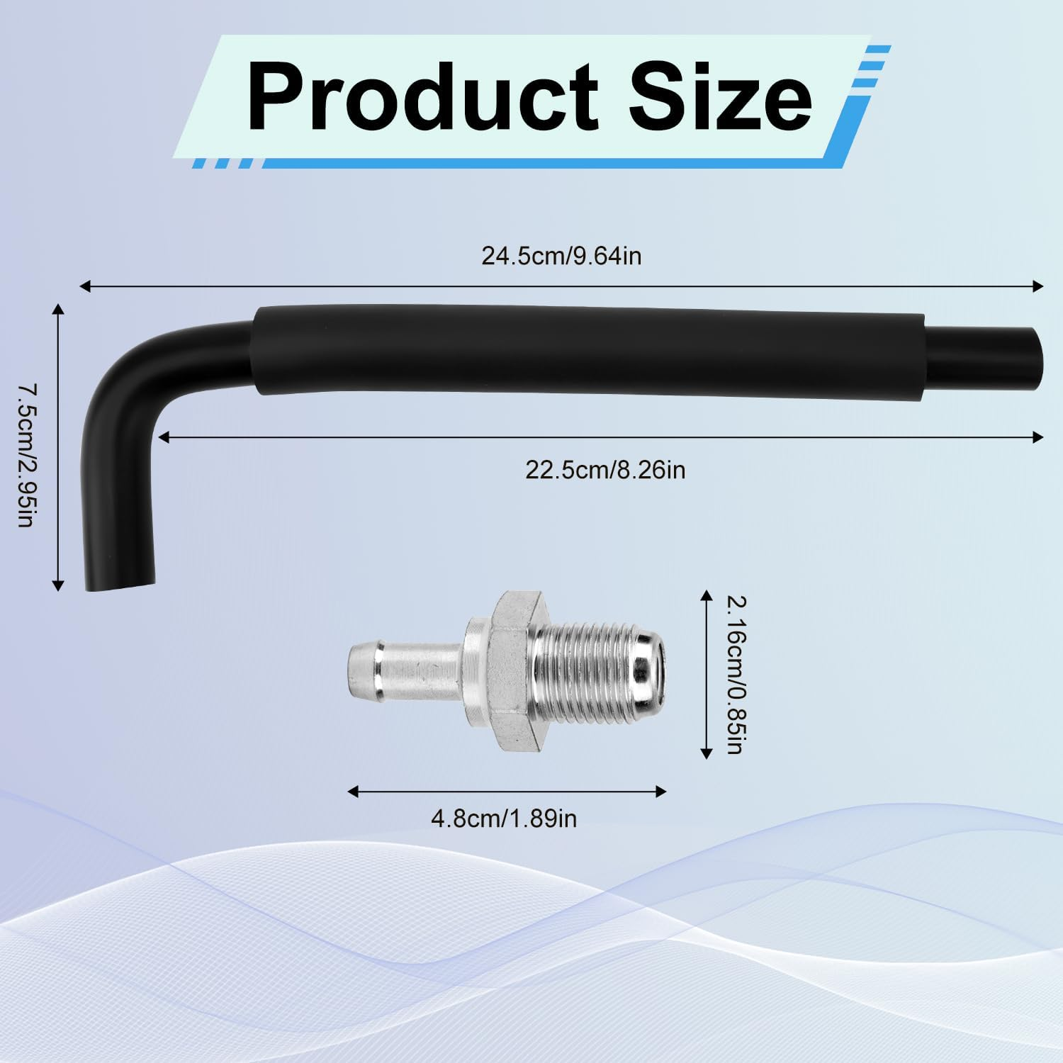 Engine PCV Valve and Hose Kit Accessories Compatible with Solara Matrix RAV4 TC XB Hs250H, Replacement Part # 12262-28021 Only for 2.4L 4CYL image number 6