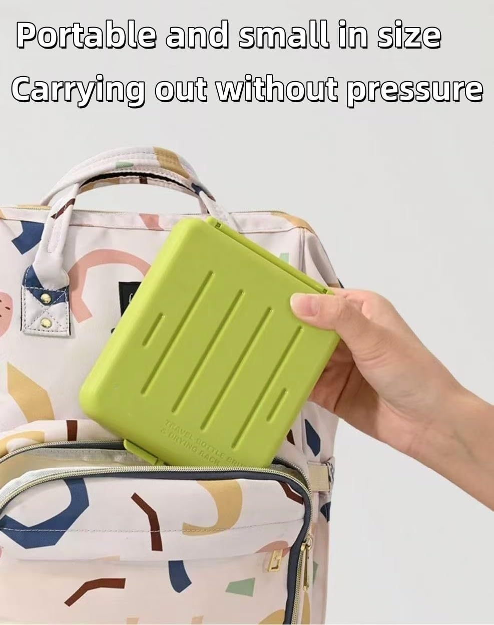 3-In-1 Baby Bottle Cleaner Kit with Pacifier & Straw Brush, Portable Travel Brush Set for Baby Care - Includes Scrubber, Dispenser Bottle & Drain Column (White)