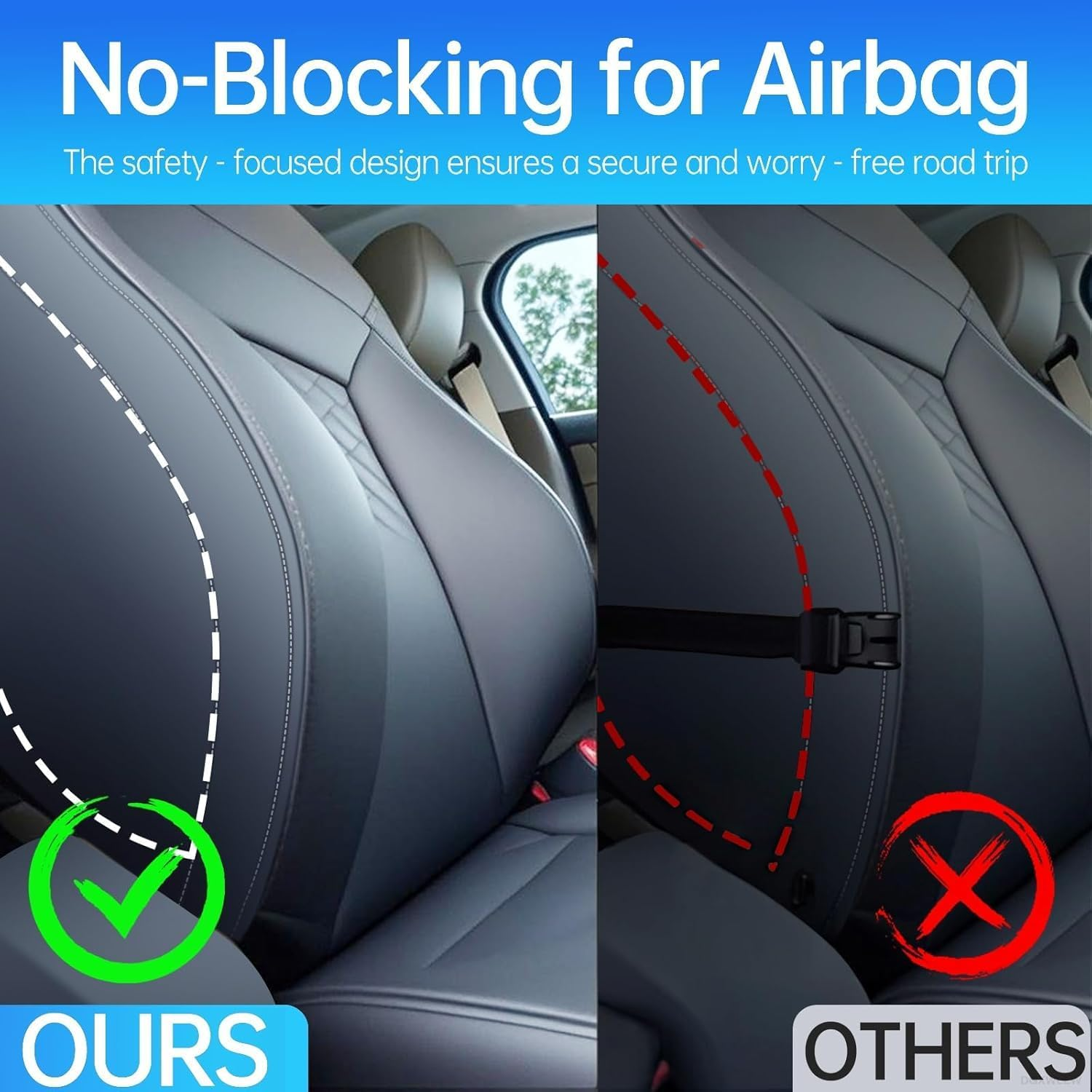 Car Backseat Organiser with Tissue Box&ndash; Multifunctional Car Storage Bag & Kick Mat, Large Capacity Car Seat Back Protector Cover Pad, Essential Car Accessories & Car Storage Organiser for All Vehicles image number 1